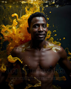 Men Enveloped by Color – AI Abstract Art | Art by Innovation
