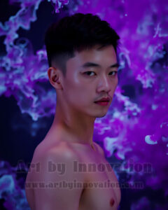 Men Enveloped by Color – AI Abstract Art | Art by Innovation