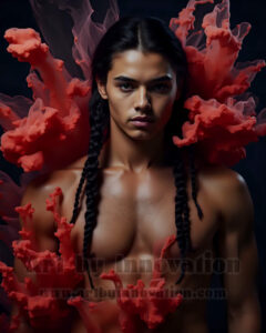 Men Enveloped by Color – AI Abstract Art | Art by Innovation