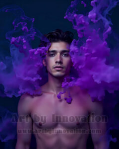 Men Enveloped by Color – AI Abstract Art | Art by Innovation