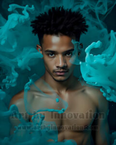 Men Enveloped by Color – AI Abstract Art | Art by Innovation