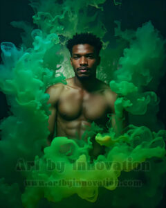 Men Enveloped by Color – AI Abstract Art | Art by Innovation