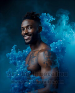 Men Enveloped by Color – AI Abstract Art | Art by Innovation