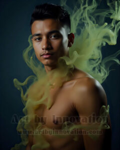 Men Enveloped by Color – AI Abstract Art | Art by Innovation