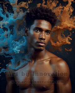 Men Enveloped by Color – AI Abstract Art | Art by Innovation
