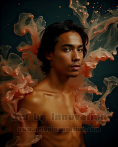 Men Enveloped by Color – AI Abstract Art | Art by Innovation