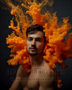Men Enveloped by Color – AI Abstract Art | Art by Innovation