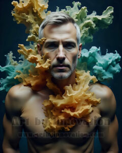 Men Enveloped by Color – AI Abstract Art | Art by Innovation