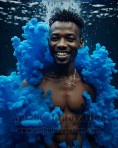 Men Enveloped by Color – AI Abstract Art | Art by Innovation