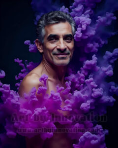 Men Enveloped by Color – AI Abstract Art | Art by Innovation
