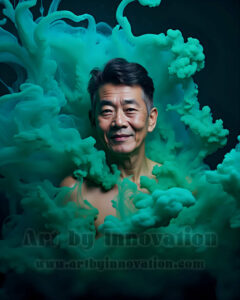Men Enveloped by Color – AI Abstract Art | Art by Innovation