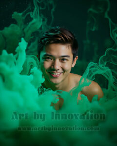 Men Enveloped by Color – AI Abstract Art | Art by Innovation