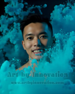 Men Enveloped by Color – AI Abstract Art | Art by Innovation