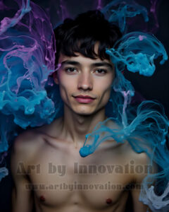 Men Enveloped by Color – AI Abstract Art | Art by Innovation