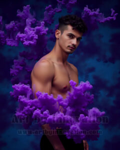 Men Enveloped by Color – AI Abstract Art | Art by Innovation
