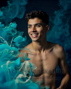 Men Enveloped by Color – AI Abstract Art | Art by Innovation