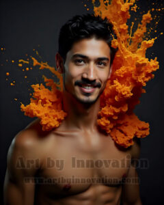 Men Enveloped by Color – AI Abstract Art | Art by Innovation