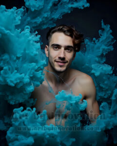 Men Enveloped by Color – AI Abstract Art | Art by Innovation