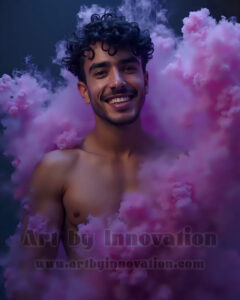 Men Enveloped by Color – AI Abstract Art | Art by Innovation