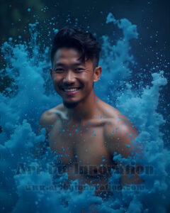 Men Enveloped by Color – AI Abstract Art | Art by Innovation