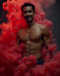 Men Enveloped by Color – AI Abstract Art | Art by Innovation