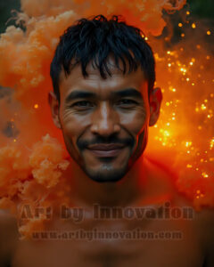 Men Enveloped by Color – AI Abstract Art | Art by Innovation