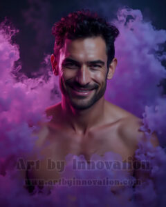 Men Enveloped by Color – AI Abstract Art | Art by Innovation