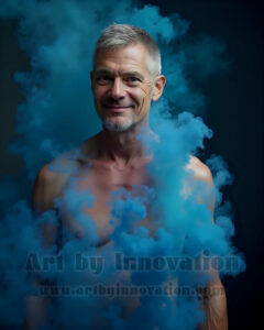 Men Enveloped by Color – AI Abstract Art | Art by Innovation