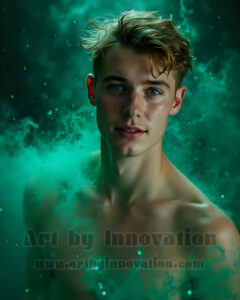 Men Enveloped by Color – AI Abstract Art | Art by Innovation