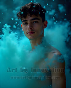 Men Enveloped by Color – AI Abstract Art | Art by Innovation