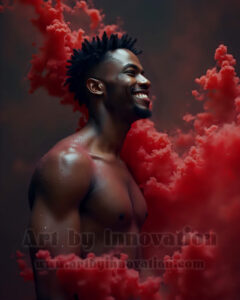 Men Enveloped by Color – AI Abstract Art | Art by Innovation