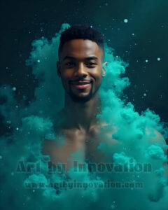 Men Enveloped by Color – AI Abstract Art | Art by Innovation