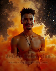 Men Enveloped by Color – AI Abstract Art | Art by Innovation