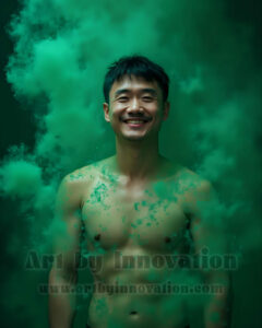 Men Enveloped by Color – AI Abstract Art | Art by Innovation