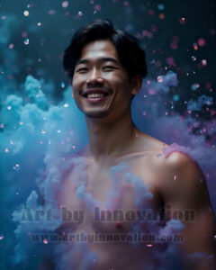 Men Enveloped by Color – AI Abstract Art | Art by Innovation