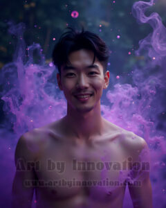 Men Enveloped by Color – AI Abstract Art | Art by Innovation
