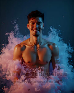 Men Enveloped by Color – AI Abstract Art | Art by Innovation