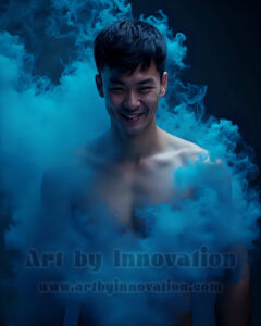 Men Enveloped by Color – AI Abstract Art | Art by Innovation
