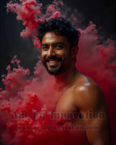 Men Enveloped by Color – AI Abstract Art | Art by Innovation