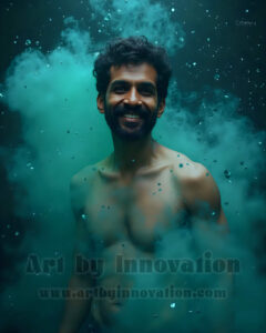 Men Enveloped by Color – AI Abstract Art | Art by Innovation