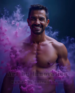 Men Enveloped by Color – AI Abstract Art | Art by Innovation