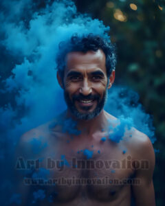Men Enveloped by Color – AI Abstract Art | Art by Innovation