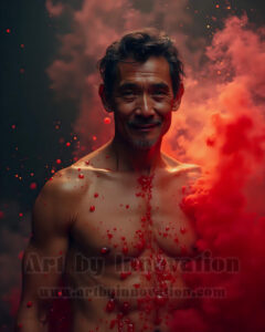 Men Enveloped by Color – AI Abstract Art | Art by Innovation