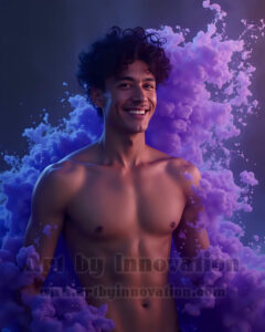 Men Enveloped by Color – AI Abstract Art | Art by Innovation