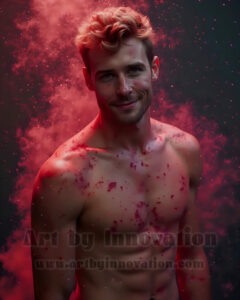 Men Enveloped by Color – AI Abstract Art | Art by Innovation