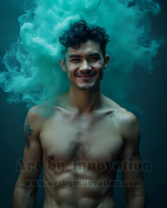 Men Enveloped by Color – AI Abstract Art | Art by Innovation