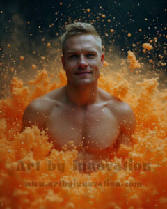 Men Enveloped by Color – AI Abstract Art | Art by Innovation