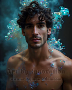 Men Enveloped by Color – AI Abstract Art | Art by Innovation