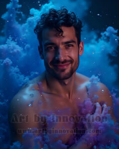 Men Enveloped by Color – AI Abstract Art | Art by Innovation