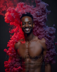 Men Enveloped by Color – AI Abstract Art | Art by Innovation